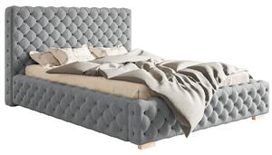Čalouněná jednolůžková postel MARILOU - 120x200, světle šedá