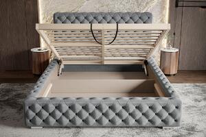 Čalouněná jednolůžková postel MARILOU - 120x200, šedá