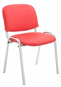 Jídelní / konferenční židle Kenna podnož chrom / syntetická kůže, červená