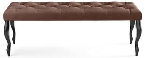 Lavice CHESTERFIELD 100x40 cm Tmavě hnědá