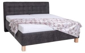 Čalouněná postel s úložným prostorem bez matrace VIOLET 180x200 cm tmavě šedá