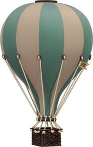 Dekorativní horkovzdušný balón střední - tyrkysová/béžová