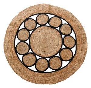 Koberec Jute, (fi) 90 cm, hnědá/černá