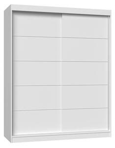 Šatní skříň 160 cm s posuvnými dveřmi RANNO 5 - bílá