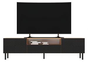 TV stolek FREDO 2 - hnědý / černý