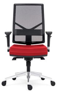 ANTARES kancelářská židle 1850 SYN Omnia ALU, nosnost 130 kg, Mechanika: SL s posuvem sedáku, Hlavová opěrka: Ne, Područky: AR08C PU, Kříž: Leštěný hliník. Židle je v plné výbavě