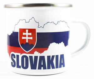 Slovenské Srdce Plechový Hrnek Slovakia - Mapa
