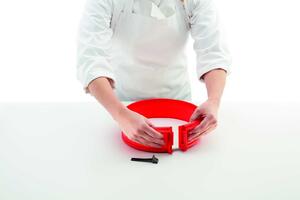 Silikonová pečicí nádoba na dort Springform Mould 23 cm Lekue | červená