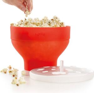 Silikonová nádoba na přípravu Popcornu v mikrovlnce Lekue | červená