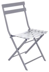 Kovová skládací židle Greensboro - světle šedá