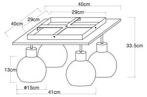 Globo 15656-4D - Přisazený lustr MOITAS 4xE27/40W/230V