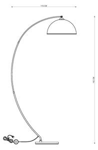 Globo 58486 - Stojací lampa GOTTFRIED 1xE27/60W/230V