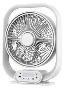 LED Stolní lampa s ventilátorem LED/2W/230V bílá