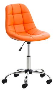 Kancelářská židle Lisburn - umělá kůže | oranžová