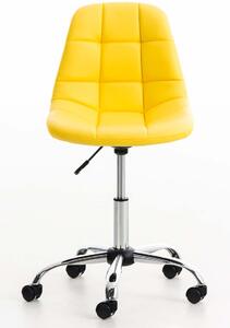 Kancelářská židle Lisburn - umělá kůže | žlutá
