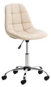 Kancelářská židle Lisburn - umělá kůže | krémová