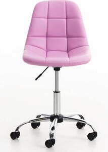 Kancelářská židle Lisburn - umělá kůže | růžová