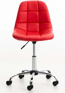 Kancelářská židle Lisburn - umělá kůže | červená
