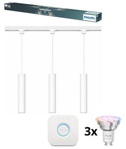 Philips-LED Stm lustr na lan v lišt sys EASYLINK HUE 3xGU10/4,7W/230V+Hue bridge