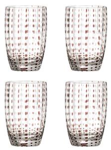 Skleničky Brinley Brown 350 ml – set 4 ks