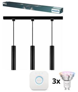 Philips-LED Stm lustr na lan v lišt sys EASYLINK HUE 3xGU10/4,7W/230V+Hue bridge