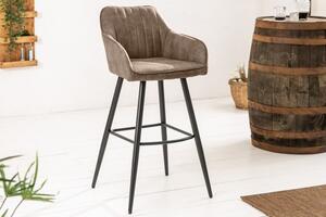 Barová židle TURIN vintage taupe mikrovlákno Nábytek | Jídelní prostory | Barové židle