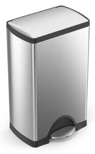 Pedálový odpadkový koš Simplehuman – 38 l, obdélníkový, matná ocel, FPP