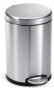 Pedálový odpadkový koš Simplehuman – 4,5 l, kulatý, matná ocel, FPP