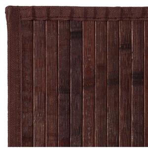 Tmavě hnědý bambusový koberec 75x175 cm – Casa Selección