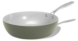 Elmich Nepřilnavá keramická Wok pánev Vital Ø 26 cm - olivově zelená