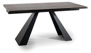 Rozkládací jídelní stůl GEDEON 1 - 180x90, hnědý / matný černý