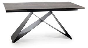 Rozkládací jídelní stůl VIDOR 3 - 180x90, hnědý / matný černý