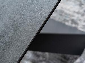 Rozkládací jídelní stůl GEDEON 1 - 180x90, šedý mramor / matný černý