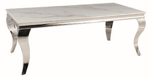 Konferenční stolek PREDRAG - bílý / chrom