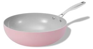 Elmich Nepřilnavá keramická Wok pánev Vital Ø 28 cm - růžová