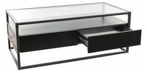 Konferenční stolek ARVIS 1 - transparentní / černý