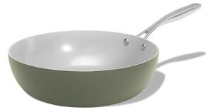 Elmich Nepřilnavá keramická Wok pánev Vital Ø 30 cm - olivově zelená