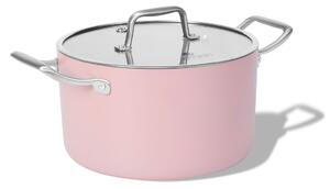 Elmich Nepřilnavý keramický hrnec Vital Ø 24 cm (5L) - růžová