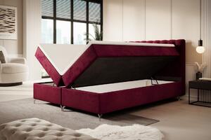 Čalouněná postel 140x200 ADRIA s úložným prostorem - červená