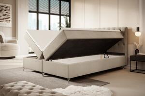 Čalouněná postel 120x200 ADRIA s úložným prostorem - béžová