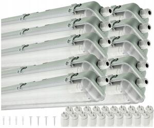 Stropní přisazené svítidlo Berge 36 W G13 120 cm šedé 10 Ks