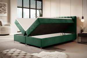 Čalouněná postel 160x200 ADRIA s úložným prostorem - zelená