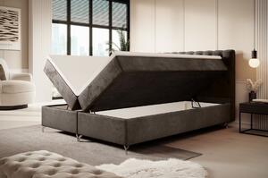 Čalouněná postel 160x200 ADRIA s úložným prostorem - hnědá