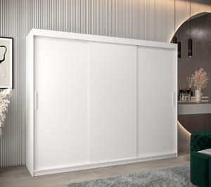 Skříň s posuvnými dveřmi v šířce 250 cm TIMEA - bílá