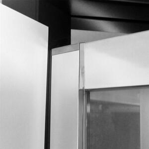 Mereo Sprchové set: LIMA, trojdílné, zasunovací, 80x190 cm, chrom ALU, sklo Point, žlab ke stěně CK80612KZ