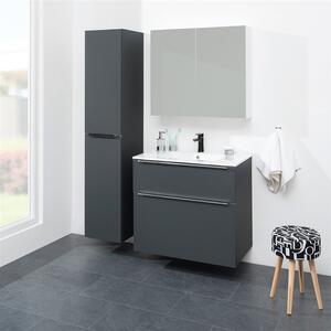 Mereo Mailo, koupelnová skříňka s keramickým umyvadlem 101 cm, bílá, dub, antracit Mailo, koupelnová skříňka s keramickým umyvadlem 101 cm, antracit …