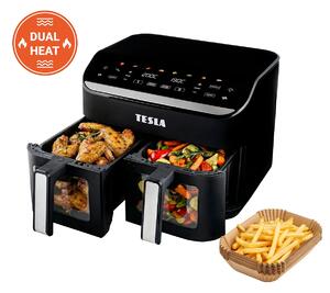 TESLA AirCook DualHeat QD464 XXL - multifunkční duální digitální horkovzdušná fritéza
