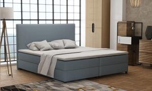 Boxspringová postel 140x200 s nožičkami 5 cm CYRILA - modrá