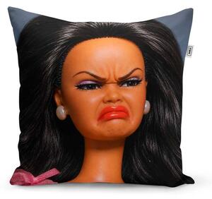Sablio Polštář Naštvaná Barbie - Meme Barbie: 40x40 cm