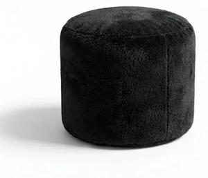 Sablio Taburet Circle SOFTY - Midnight Black - 38x48 cm